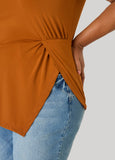 Split Side Stretch Knit Top