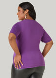 Split Side Stretch Knit Top