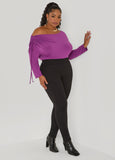 Ruched Boat Neck Tunic