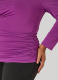 Ruched Boat Neck Tunic