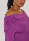 Ruched Boat Neck Tunic
