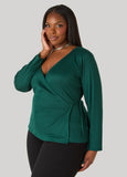 Ribbed Wrap Top