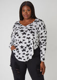 Slub Knit V Neck Top