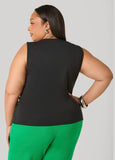 Ruched Faux Wrap Top