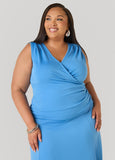 Ruched Faux Wrap Top