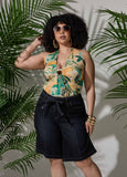 Tropical Print Halter Top
