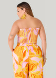 Swirl Print Tube Top