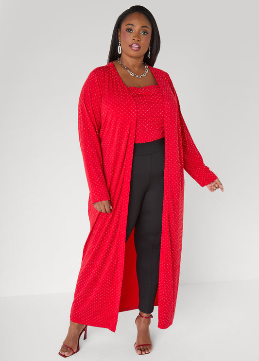 Studded Open Front Duster