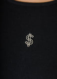 Dollar Sign Embellished Tee