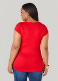 Ruched Cap Sleeved Top
