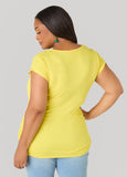 Ruched Cap Sleeved Top