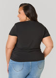 Ruched Cowl Neck Top