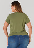 Ruched Cowl Neck Top