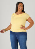 Ruched Cowl Neck Top
