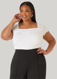 Ruched Square Neck Top