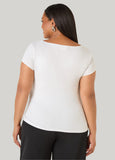 Ruched Square Neck Top