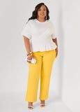 Shirred Waist Cotton Jersey Tee