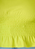 Shirred Waist Cotton Jersey Tee