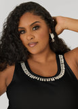 Crystal Ribbed Tank Top