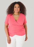 Embellished Faux Wrap Top