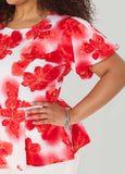 Floral Print Peplum Top