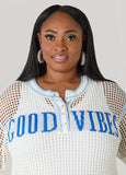 Good Vibes Open Knit Top