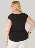 Ruched Cowl Neck Top