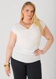 Ruched Cowl Neck Top