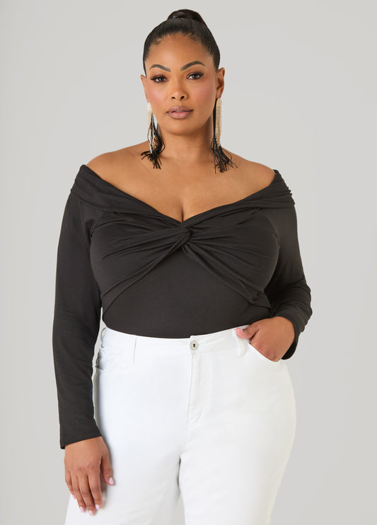 Knotted Long Sleeved Bodysuit