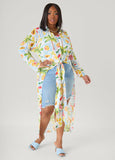 Summer Print Mesh Duster