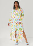 Summer Print Mesh Duster