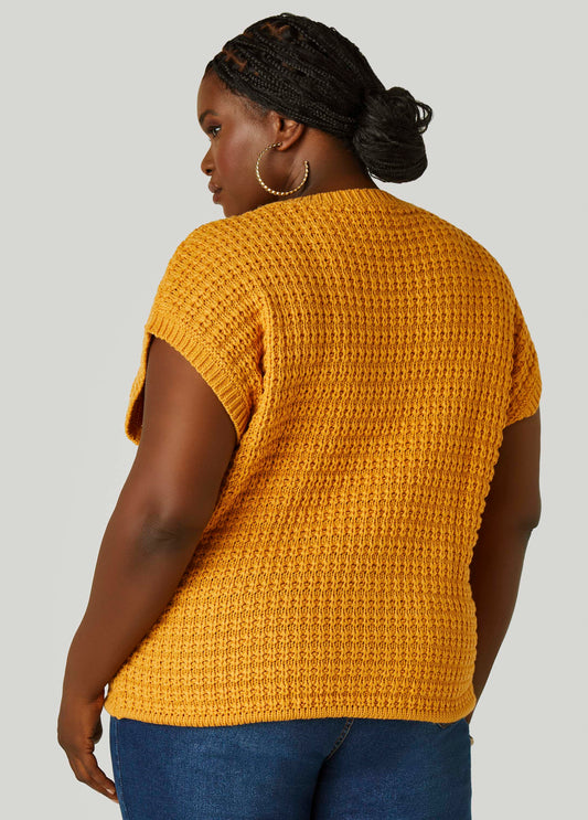 Drawstring Cable Knit Sweater