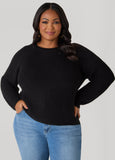 Plus Size Ribbed Raglan Sweater