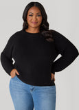 Plus Size Ribbed Raglan Sweater