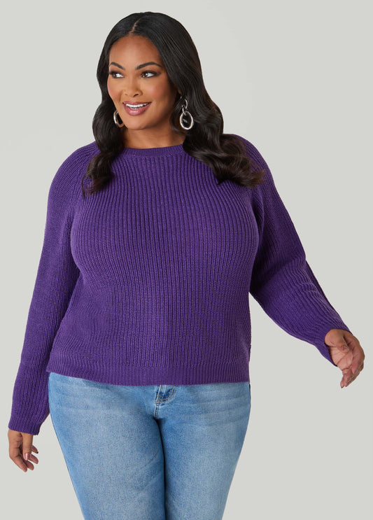 Ribbed Raglan Sweater