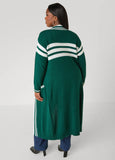 Open Front Striped Cardigan