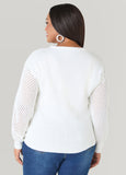 Lips Faux Pearl Sweater