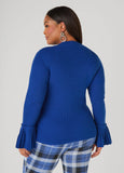 Pleated Bell Sleeve Sweater