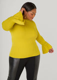 Pleated Bell Sleeve Sweater