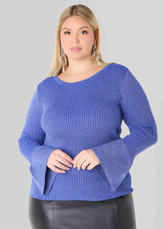 Lurex™ Bell Sleeve Sweater