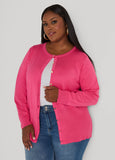 Plus Size Button Front Cardigan