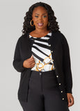 Plus Size Button Front Knit Cardigan