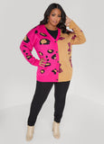 Leopard Two Tone Cardigan