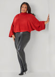 Mock Neck Dolman Sleeve Sweater