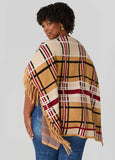 Fringed Plaid Poncho