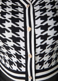 Houndstooth Jacquard Cardigan