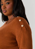 Button Embellished Sweater