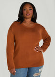 Plus Size Button Embellished Sweater