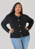 Rose Button Front Cardigan