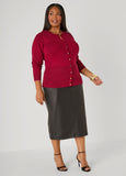 Knitted Button Front Cardigan